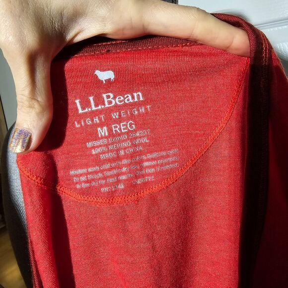 L.L.BEAN merino wool henley - Picture 5 of 5